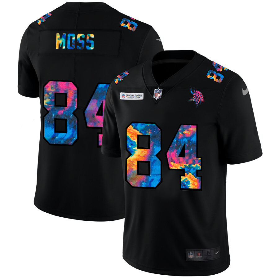 NFL Minnesota Vikings #84 Randy Moss Men Nike MultiColor Black 2020 Crucial Catch Vapor Untouchable Limited Jersey->san francisco 49ers->NFL Jersey